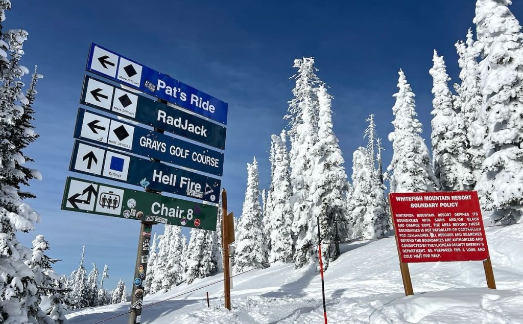 signage at Whitefish Mountain Resort